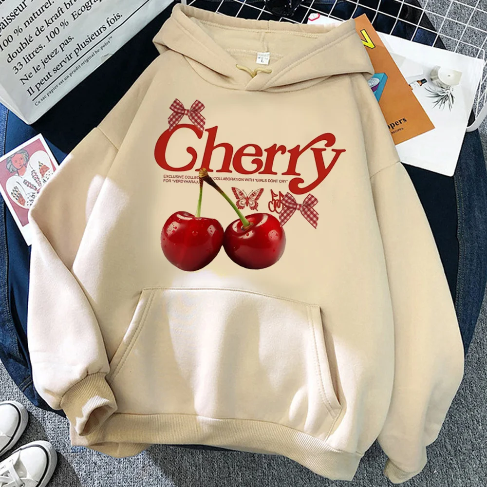 Cherry hoodie athleisure designer pattern trendy teen tracksuits printed design manga