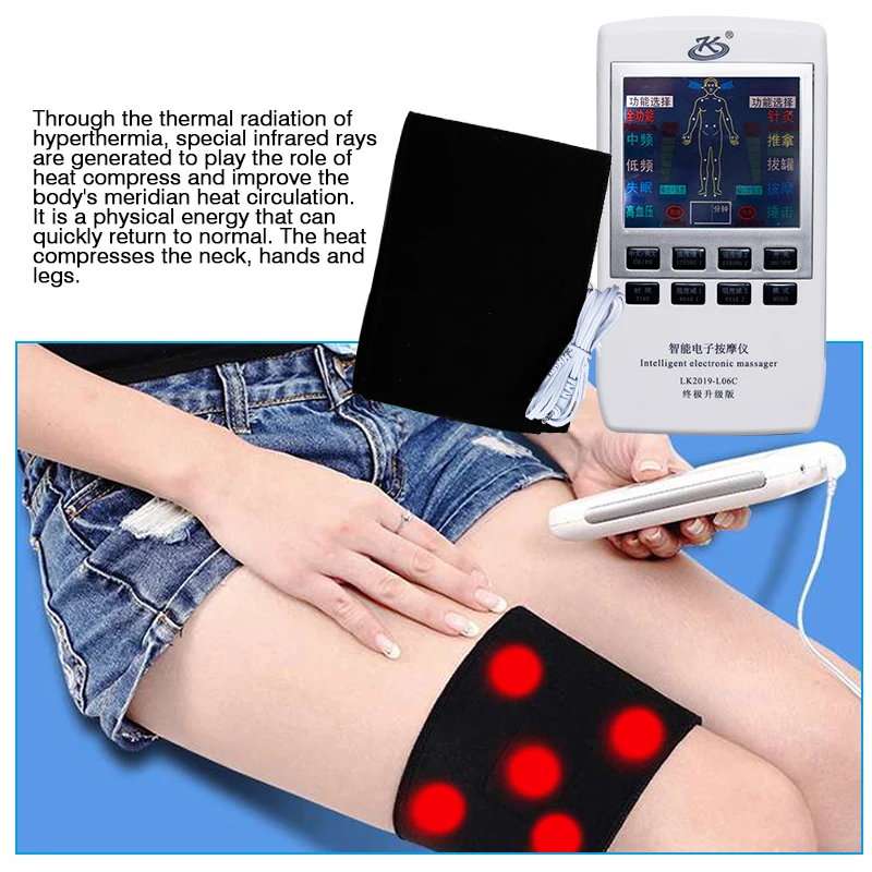 New Electric Muscle Stimulator Tens Ems Acupuncture Body Massager Digital Physiotherapy Massage Tool Electrostimulator