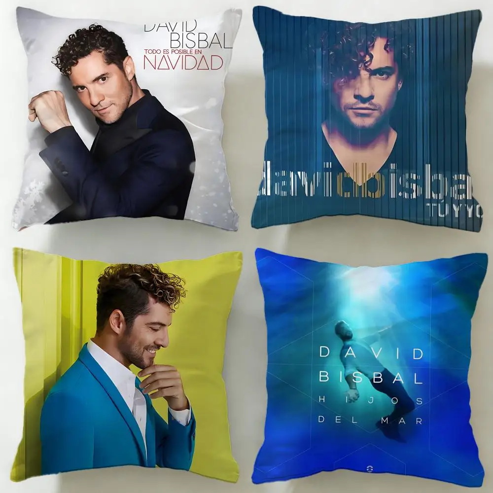 Celebrity David Bisbal Cushion Cover Soft & Easy-Wash Pillow Case – Versatile for Couch, Bed, Travel and Office