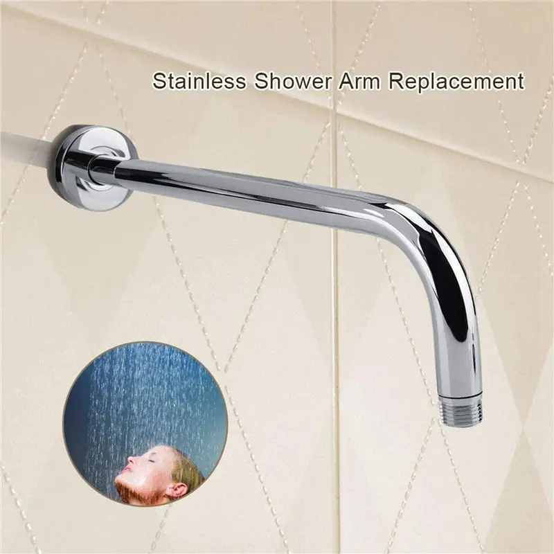 LICE-2X Shower Wall-Mounted Extension Rod Stainless Steel Shower Extension Tube Ceiling Shower Accessory
