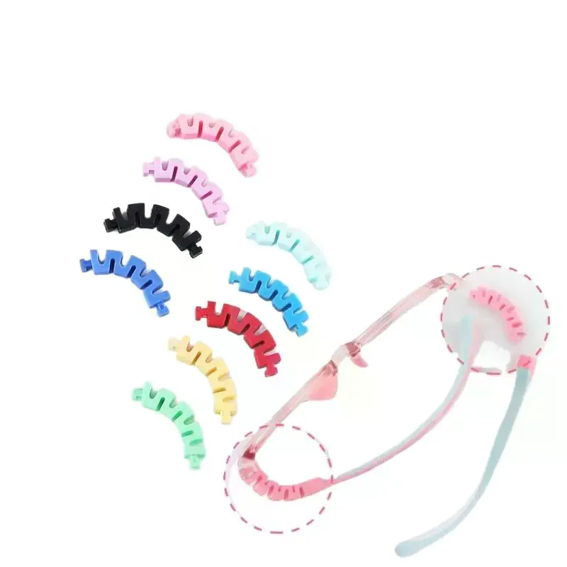 Silicone Glasses Legs Glasses Arm Anti-Slip Snap-on Eyeglasses Arm Replacement Multiple Color Silicone Glasses Legs Children's