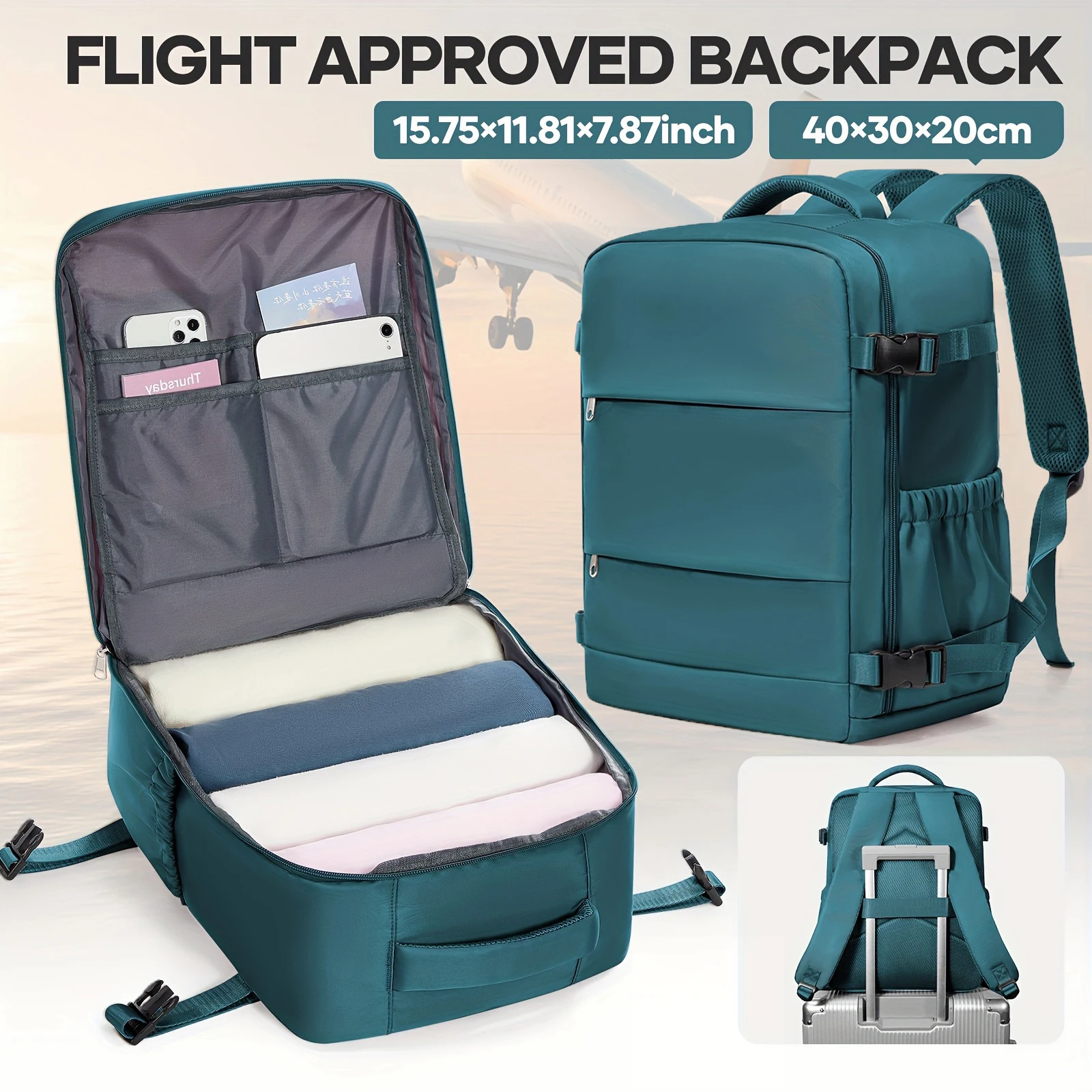 Ryanair Backpack 40x30x20 Airplane Carry-on Travel Backpack WizzAir Easyjet Hand Luggage Cabin Bag for Women Men Laptop Backpack