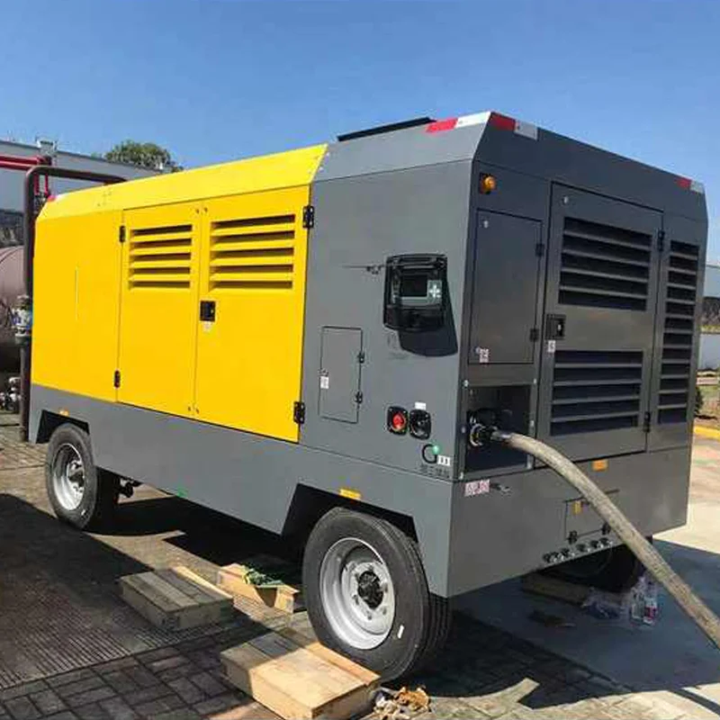 Prezzo di fabbrica del compressore d'aria diesel mobile a vite portatile per estrazione mineraria da 900cfm 16bar 25m3