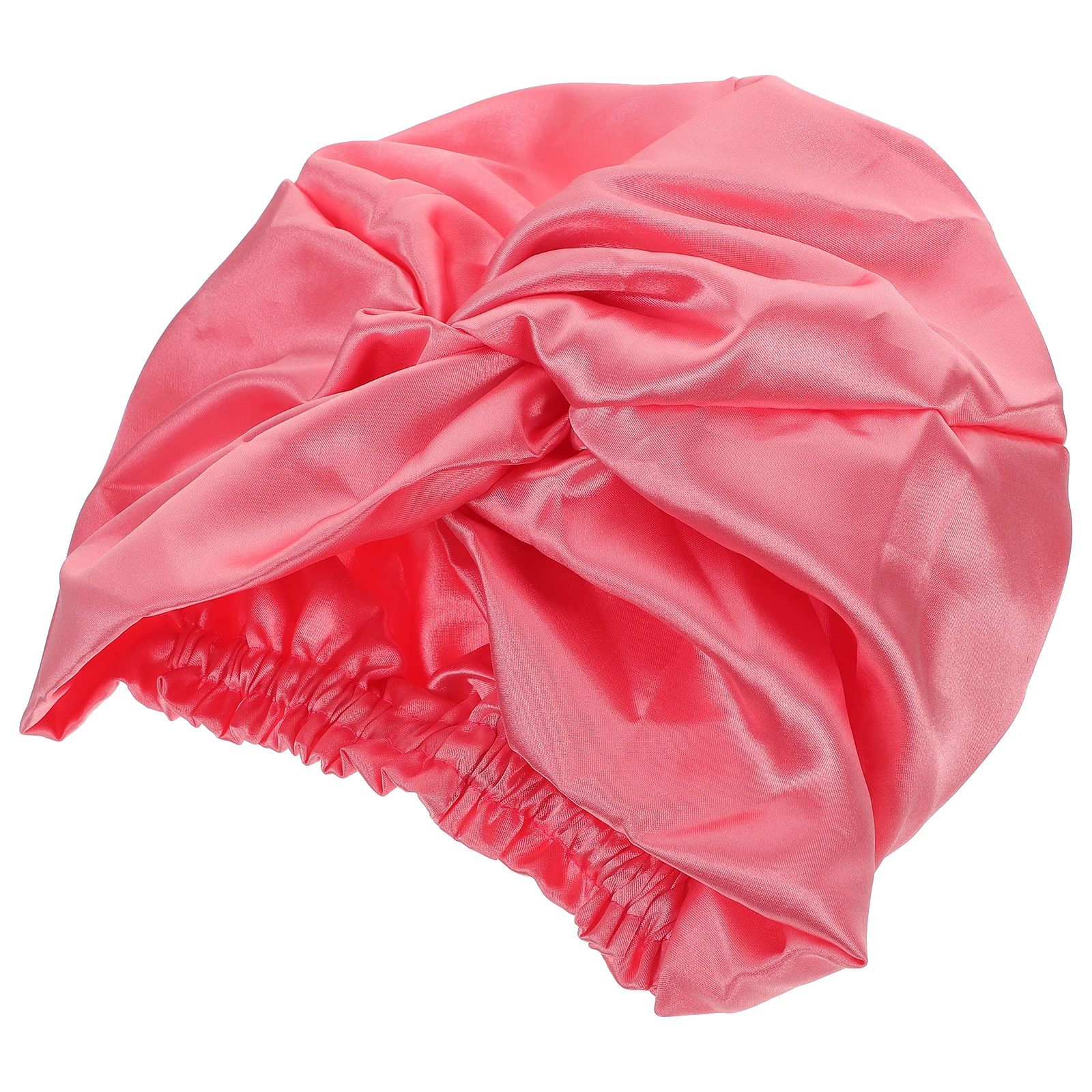 

for Sleeping Women Hair Protector Caps in Watermelon Red Simulated Silk Silk Caps For Women To Protect Hair Bonnet