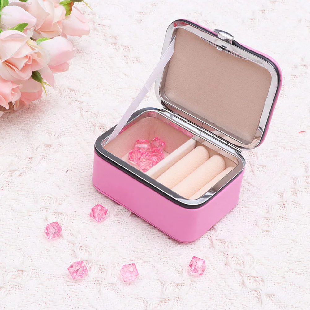 2Pcs Jewelry Organizer Box Mini Travel Portable Small Jewelry Holder Case Necklace Display Organizer Necklace Holder Display