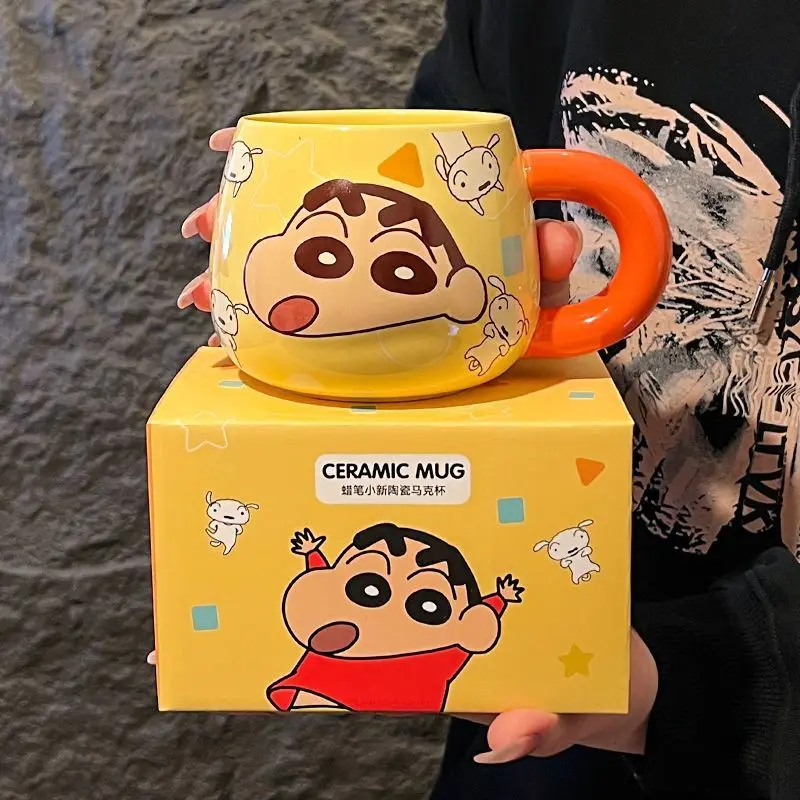 New Crayon Shin-chan Nohara Shiro Personality Creative Holiday Gift Milk Ceramic Mug Cartoon Cute Anime Movie Character Home Mug