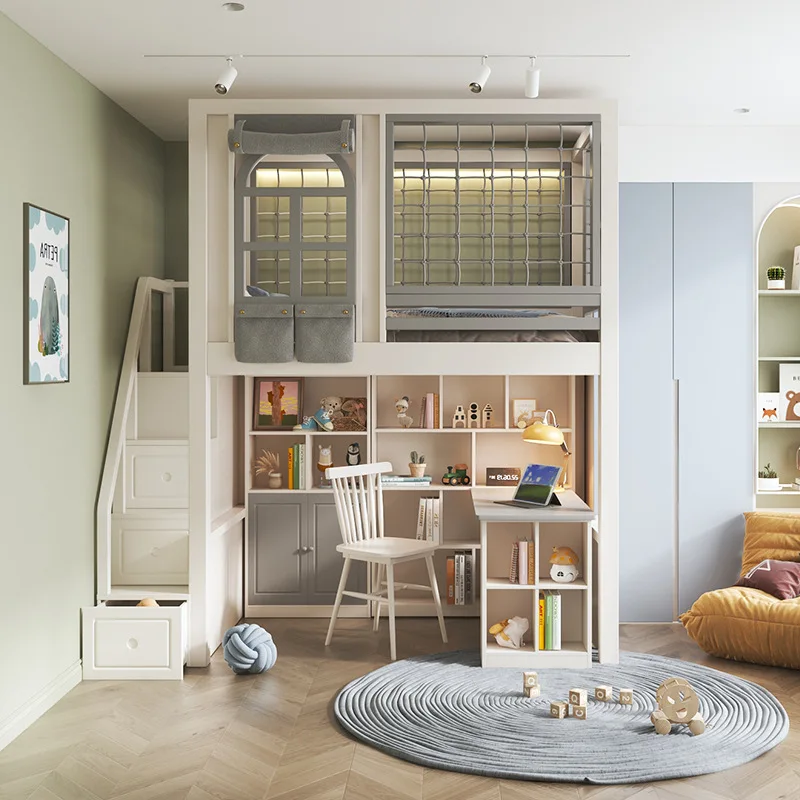 Solid wood bed, table, empty desk, integrated bed with wardrobe, multi-functional combination bed, others