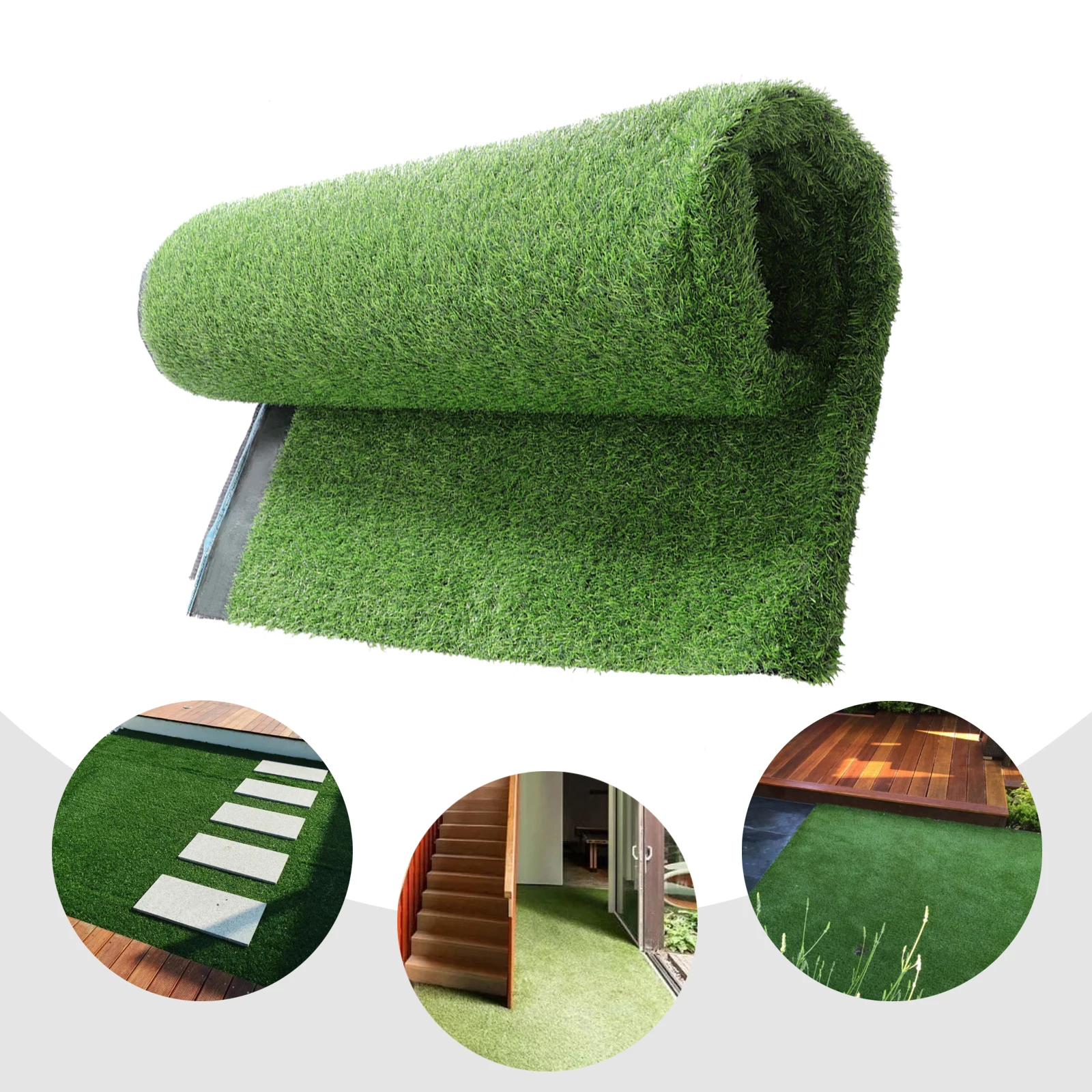 Thick Artificial Grass Rug Grass Turf Mat Astroturf Rug Realistic Garden Landscape Fake Lawn Carpet