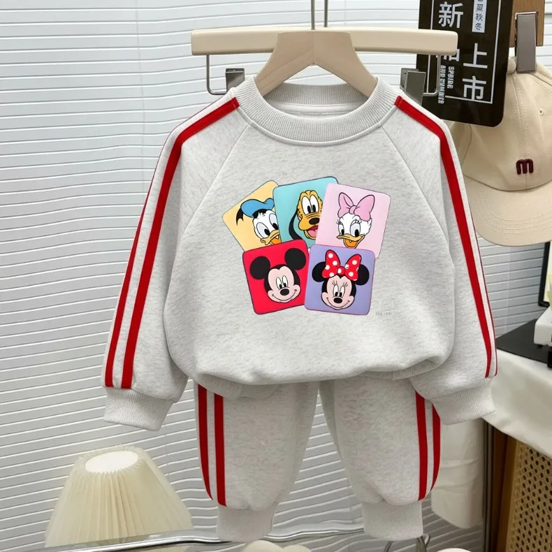 2026 Herbst Neuer Stil Jungen Casual Sweatshirt-Sets Mädchen O-Ausschnitt Hoodies Lange Hose Zweiteiliger Kinder-Mode-Trainingsanzug zum Laufen – Detail 2