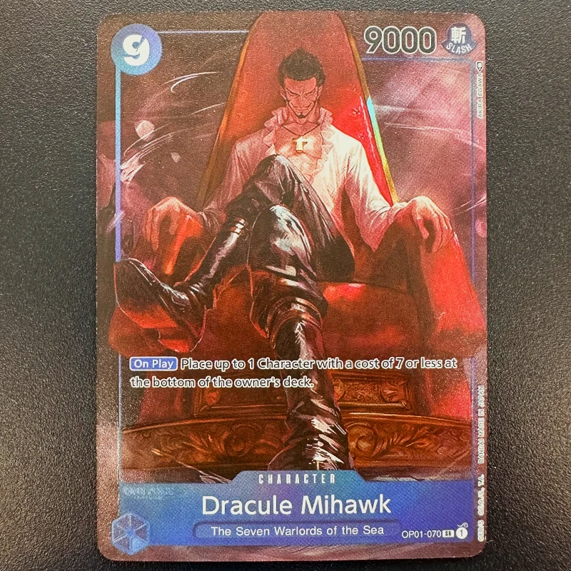 قطعة واحدة من بطاقات الوكيل من رقائق الألعاب الترفيهية OPCG Roronoa Zoro Dracule Mihawk Donguixote poflamingo Jack Collection لعبة هدية