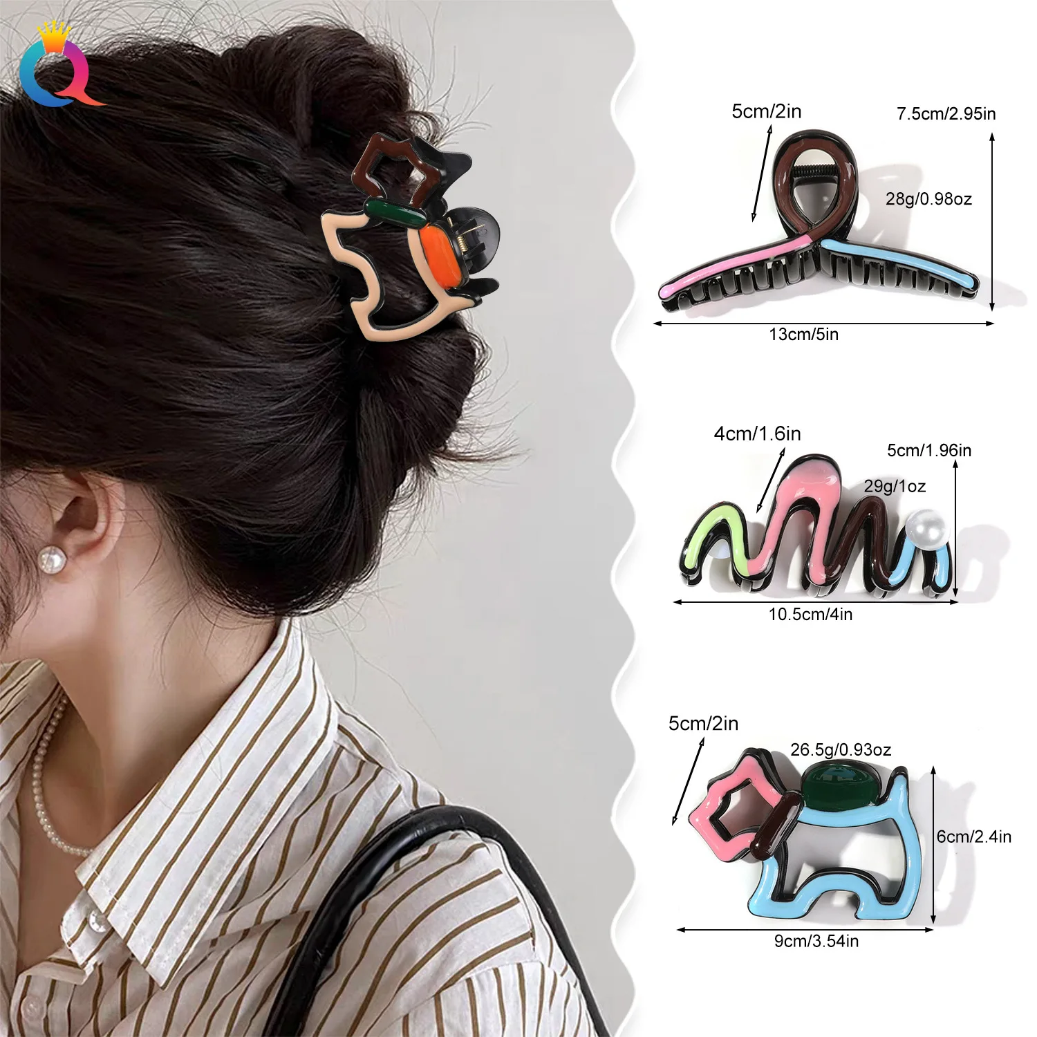 New Fashion Cartoon Puppy Hair Clip Oil Painting Color Hair Gripper Creativity Pet Dog Hairpins Kids Girls Hair Accessories