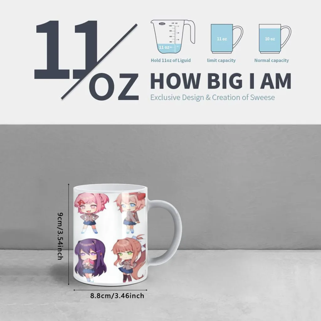 DDLC D-Doki L-Literature Free shipping Magic Color Changing Ceramic Coffee Mug Cup Friends Gift