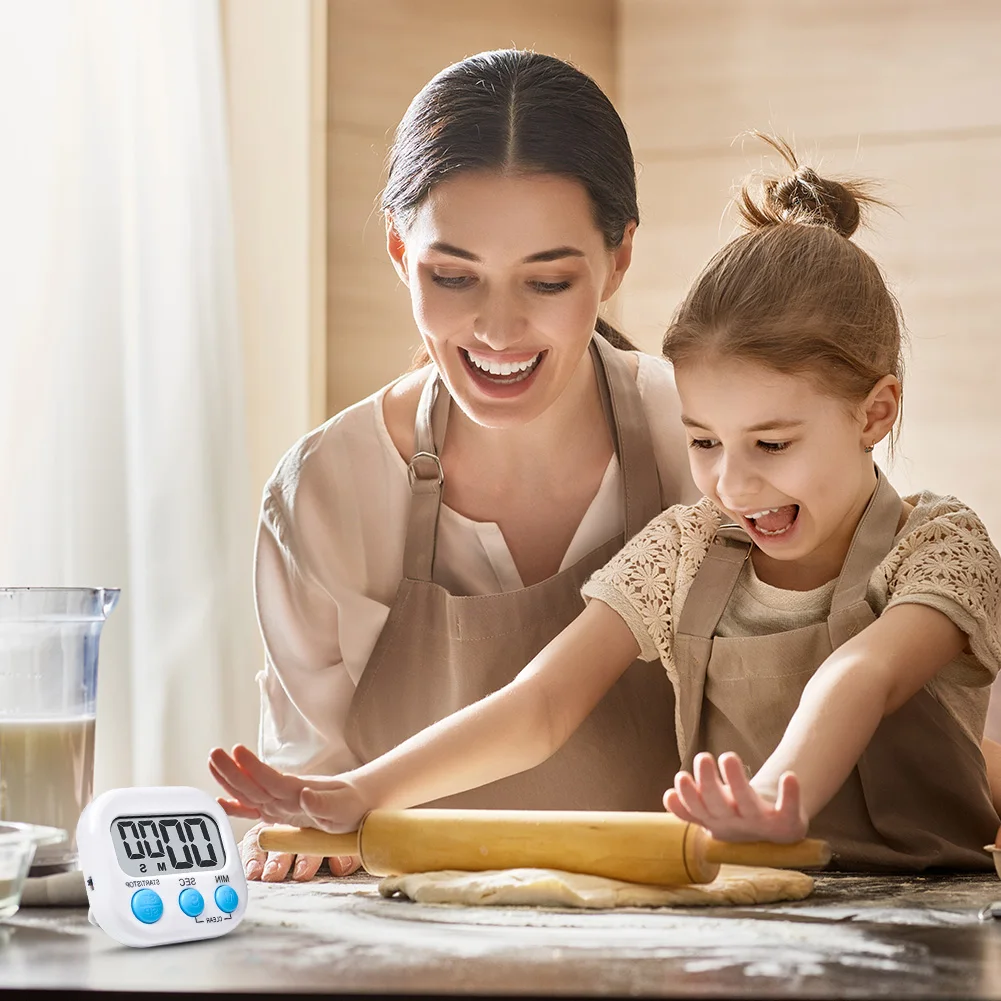 4 قطعة المغناطيسي الرقمية المطبخ الموقت ساعة LCD الرياضة ساعة تنبيه تذكير مؤقت تنازلي ساعة توقيت للطبخ دش الخبز #2