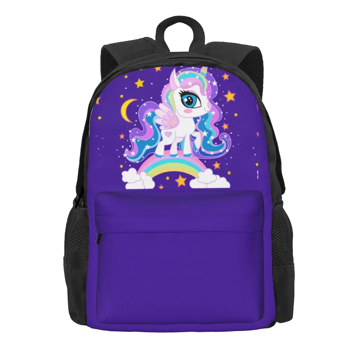 Unicorn Horse Magical Art Women Backpack Fashion Children School Bag Pastel Laptop Mochila Teenage Large Capacity Shoulder Bag