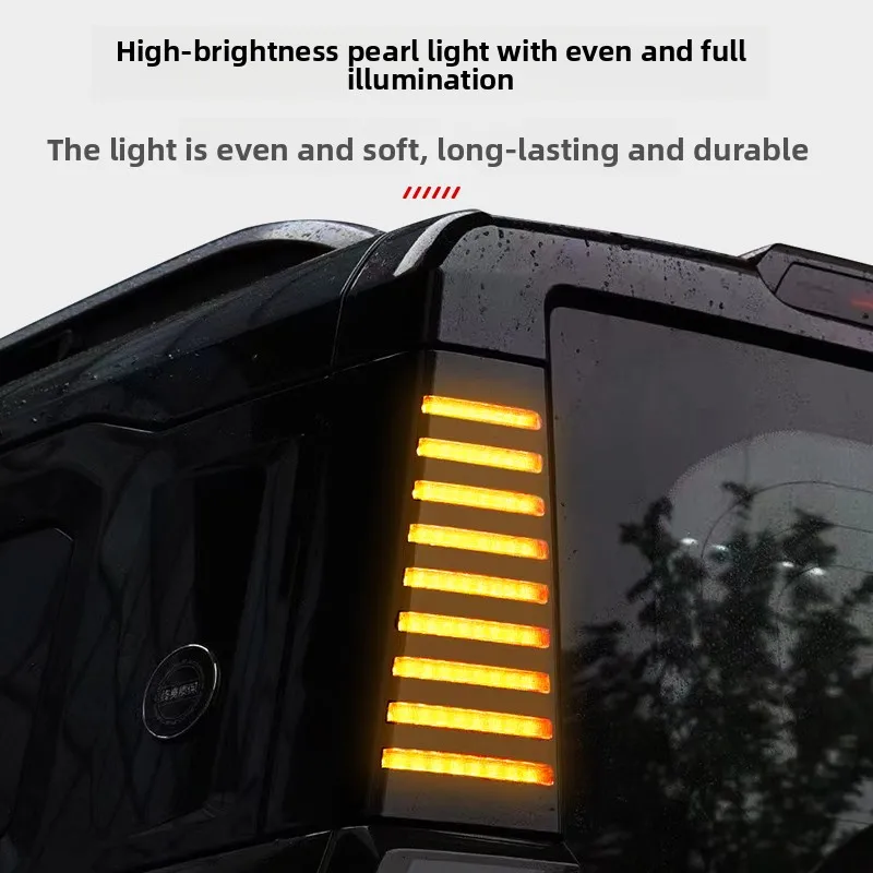 For Jetour Traveller T2 Led Column Light D Pillar Lamp Flowing Turn Signal Brake Warning Light Car Taillight Accessories