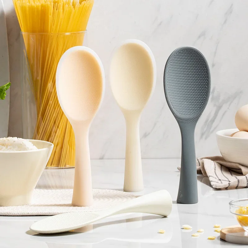 4Pcs Silicone Rice Spoon Rice Cooker Serving Spoons Nonstick Spatula Household High Temperature Food Shovel Kitchen Utensils