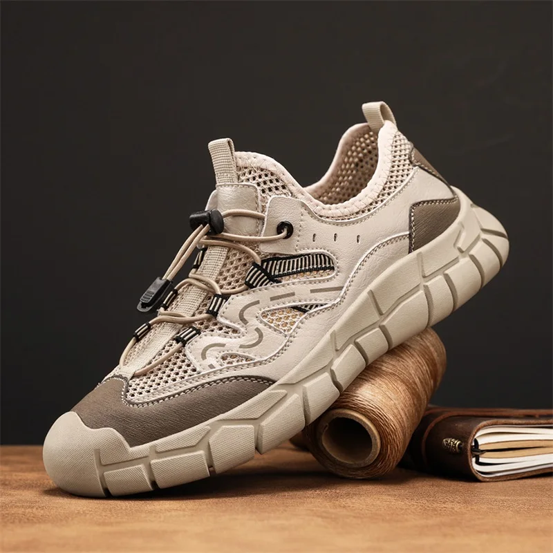 

Men's Breathable Mesh Casual Sports Shoes Anti-Slip Hiking Mountain Climbing Shoes Large Size For Spring Summer Autumn