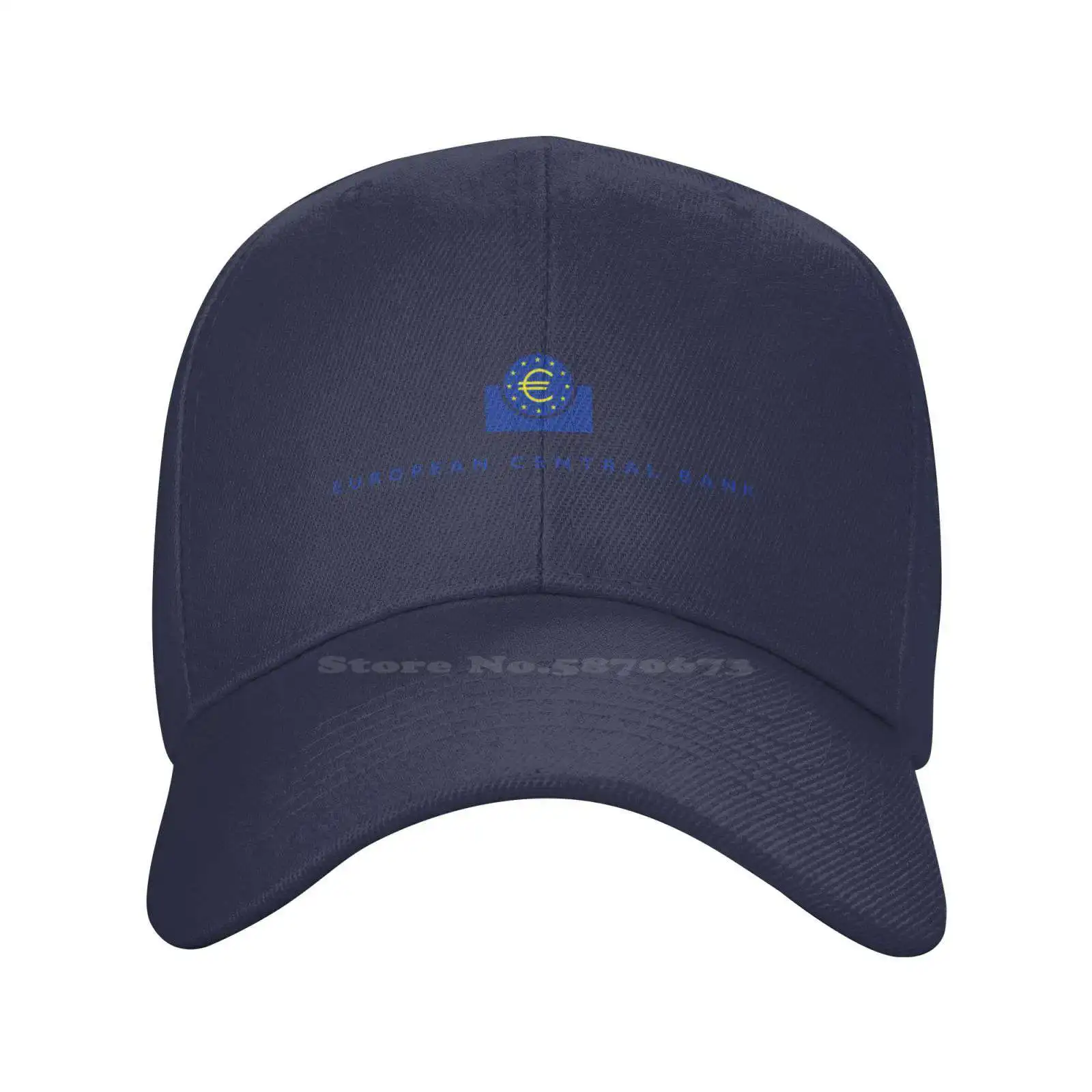 Gorra vaquera con logotipo de Banco Central Europeo, gorro de béisbol tejido de calidad