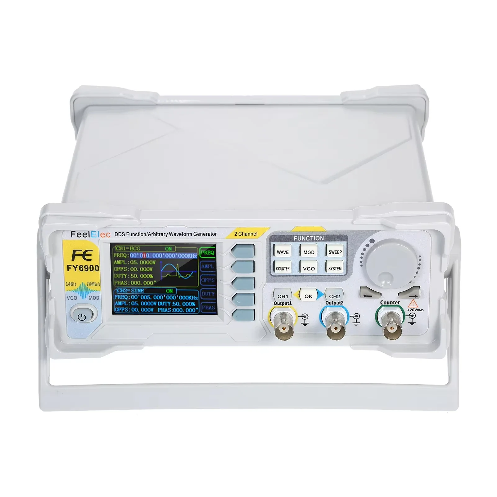 FY6900 DDS Dual-channel Function Signal Generator 100MHz Function Signal Arbitrary Waveform Generator Pulse Signal Source