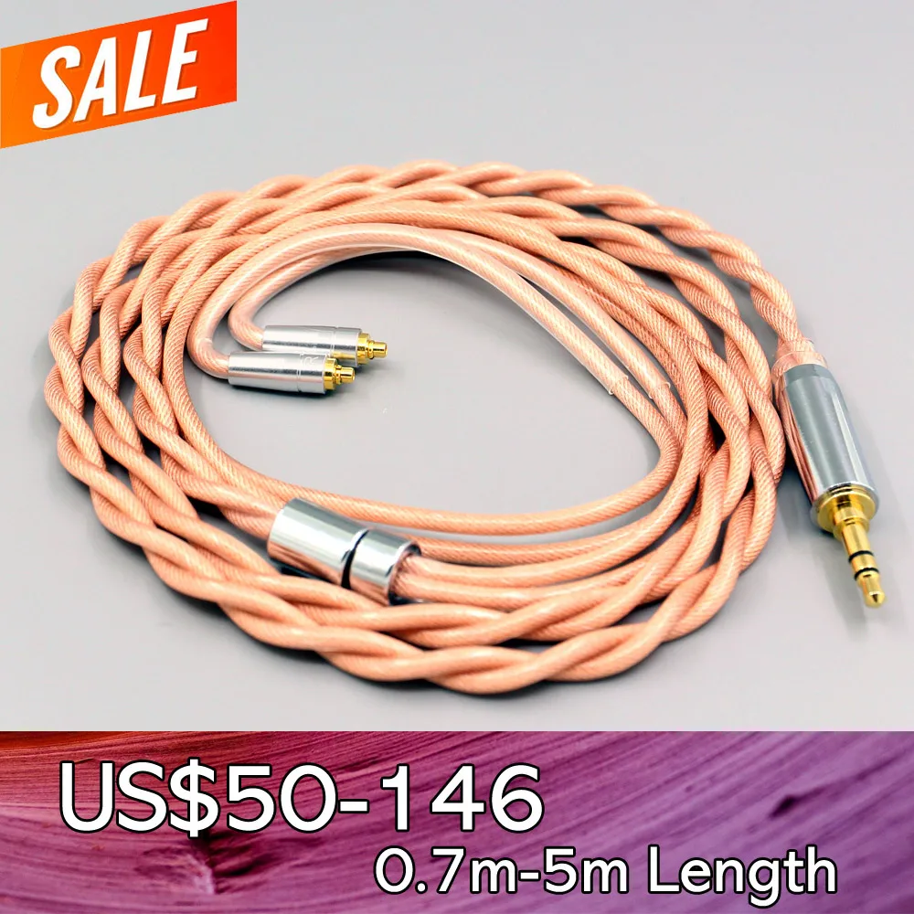 Type6 756 core Shielding 7n Litz OCC Earphone Cable For MMCX Sennheiser ie200 IE300 IE900 IE600 Shure AONIC 3 4 5 LN007971