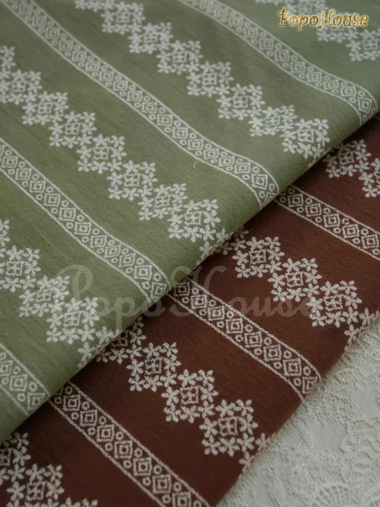 140x50cm Soft Brushed Cotton Fabric with Floral Print for Childrens Dresses DIY Autumn Winter Material Sewing Cloth