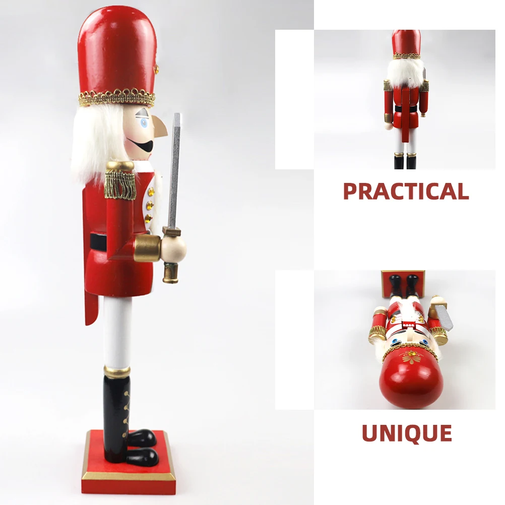 

Wooden Nutcracker Ornament Christmas Decoration Desktop Figure Craft Gift Festival Party Favor Xmas Nutcrackers Decorative