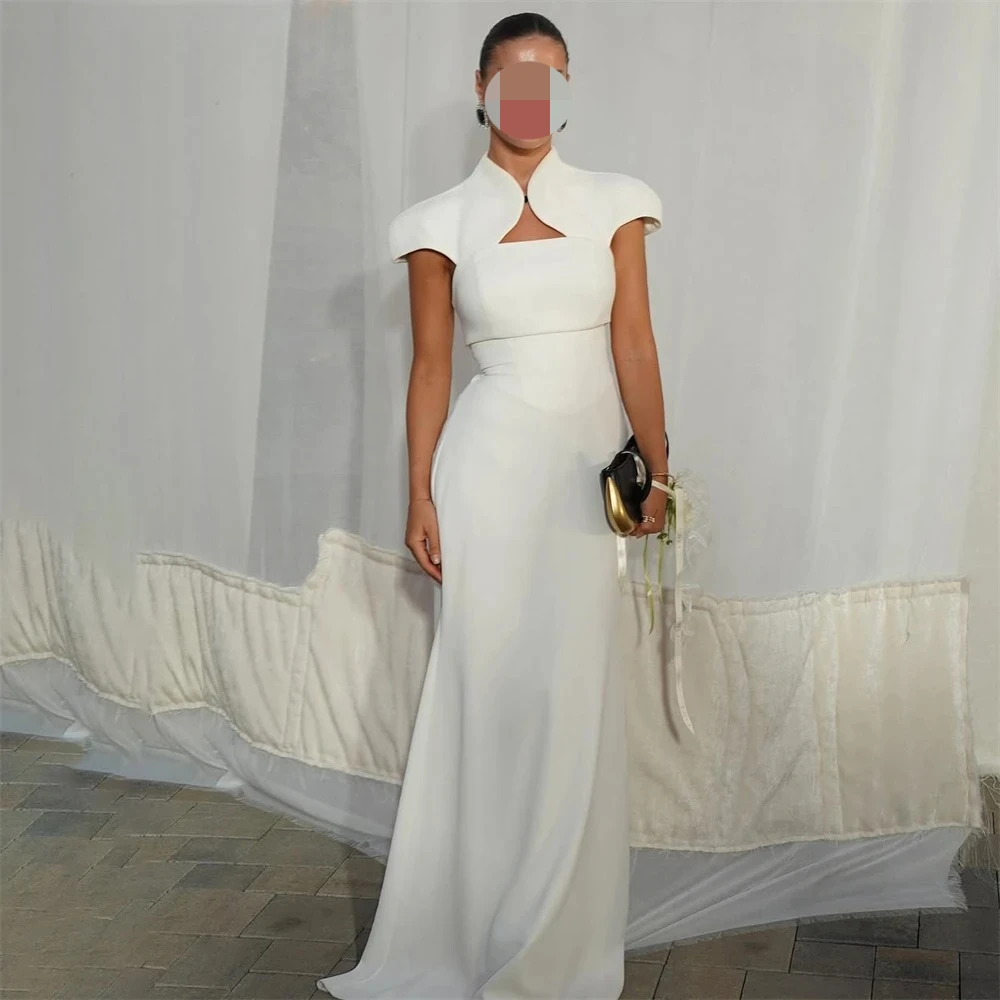 Nersesyan Elegante Meerjungfrau-Abendkleider, Flügelärmel, figurbetont, Satin, formelles Kleid, besondere Anlässe, Partykleider 2025, individuell gestaltet