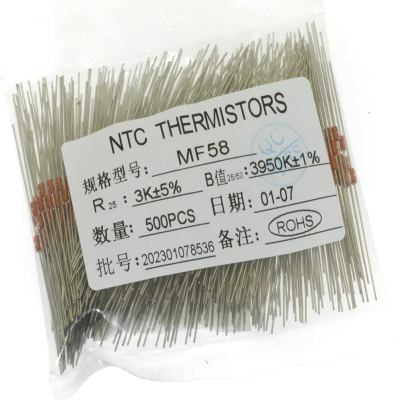 20 Stuks Thermistor Ntc Mf58 3K 3950 5% B 2K 5K 10K 20K 50K 100K 200K 500K Ohm Nieuwe Echte Snelle Levering