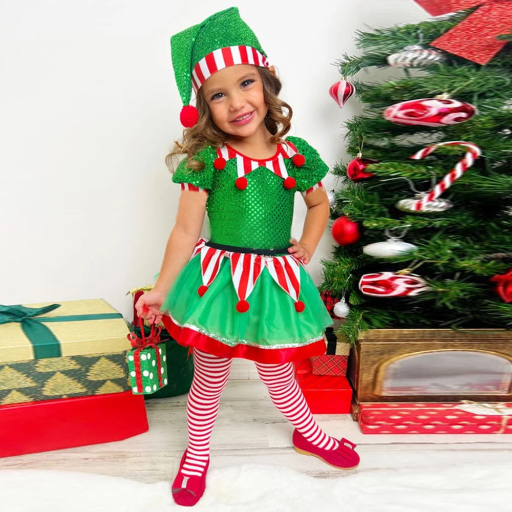 Girls Christmas Dresses For Kids Snowman Xmas Clothes Children New Year Party Princess Costume Santa Claus Cosplay Prom Gown