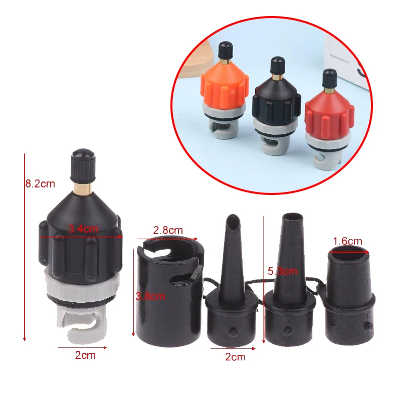 Air Valve Adaptor For SUP Board Inflatable Pump Adapter Paddle Boat Kayak Air Valve Pump Tire Air Connector Combo Kit