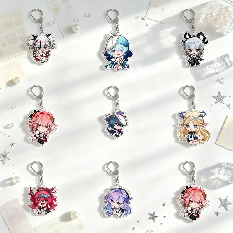 Anime Game Wuthering Waves6CM Acrylic Pendant Keychain The Shorekeeper Aalto Cosplay Bag Decorations Cartoon Character Wholesale