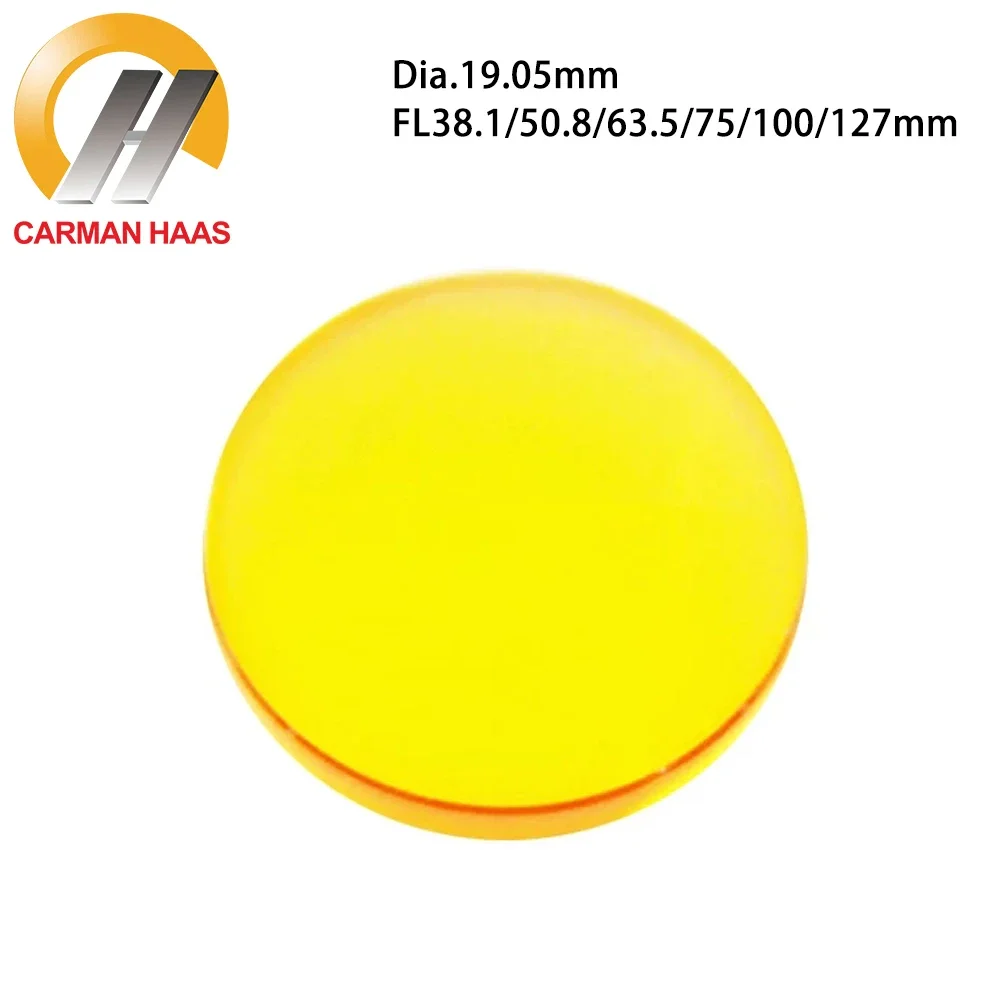 Carmanhaas China ZnSe Focus Lens Dia 19.05mm FL38.1 50.8 63.5 75 100 127mm for Laser Cutting Engraving