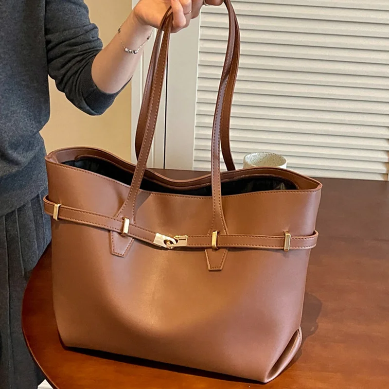 Urbaner Minimalistischer Stil Große Kapazität Damen-Handtasche Unterarm-Schultertasche Pendler-Handtasche Modische Reise-Unterarmtasche – Detail 2