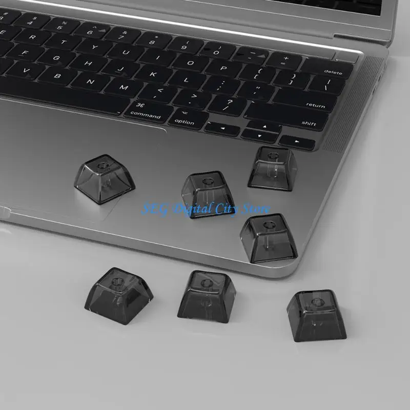 

U75B Crystal Keycaps 1U Backlit Keycaps w/ Transparent Layer for Mechanical Keyboard
