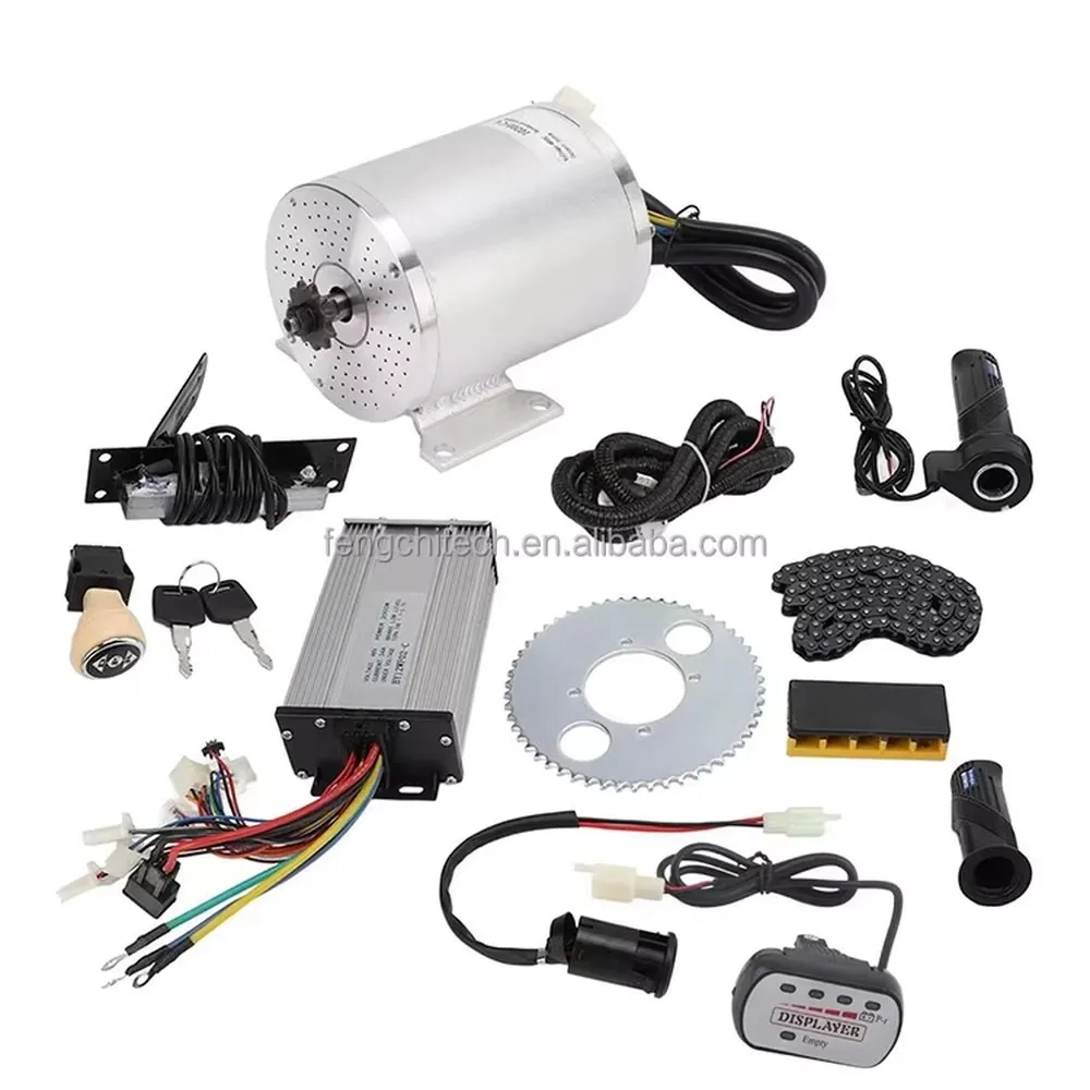 72V 3000W Electric Brushless DC Motor 6500RPM IP54 with Controller Conversion Kit High Speed for E-Bike Scooter