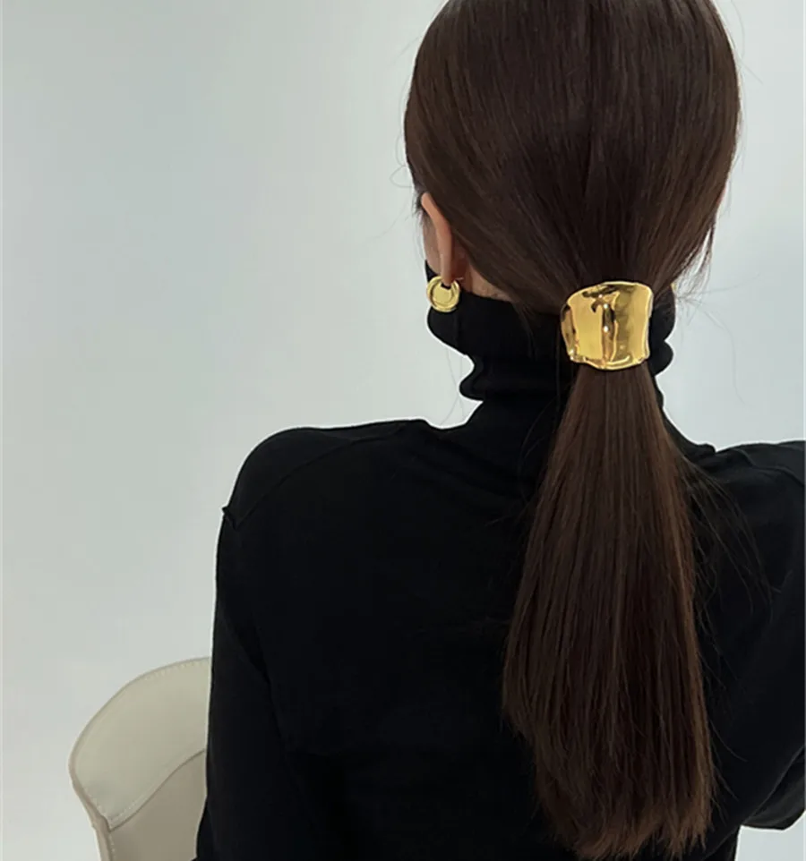 New Korea Bohemia design high grade concave and convex craft hair buckle retro clip hair fork hair clip Fashion Metal Hair Ring