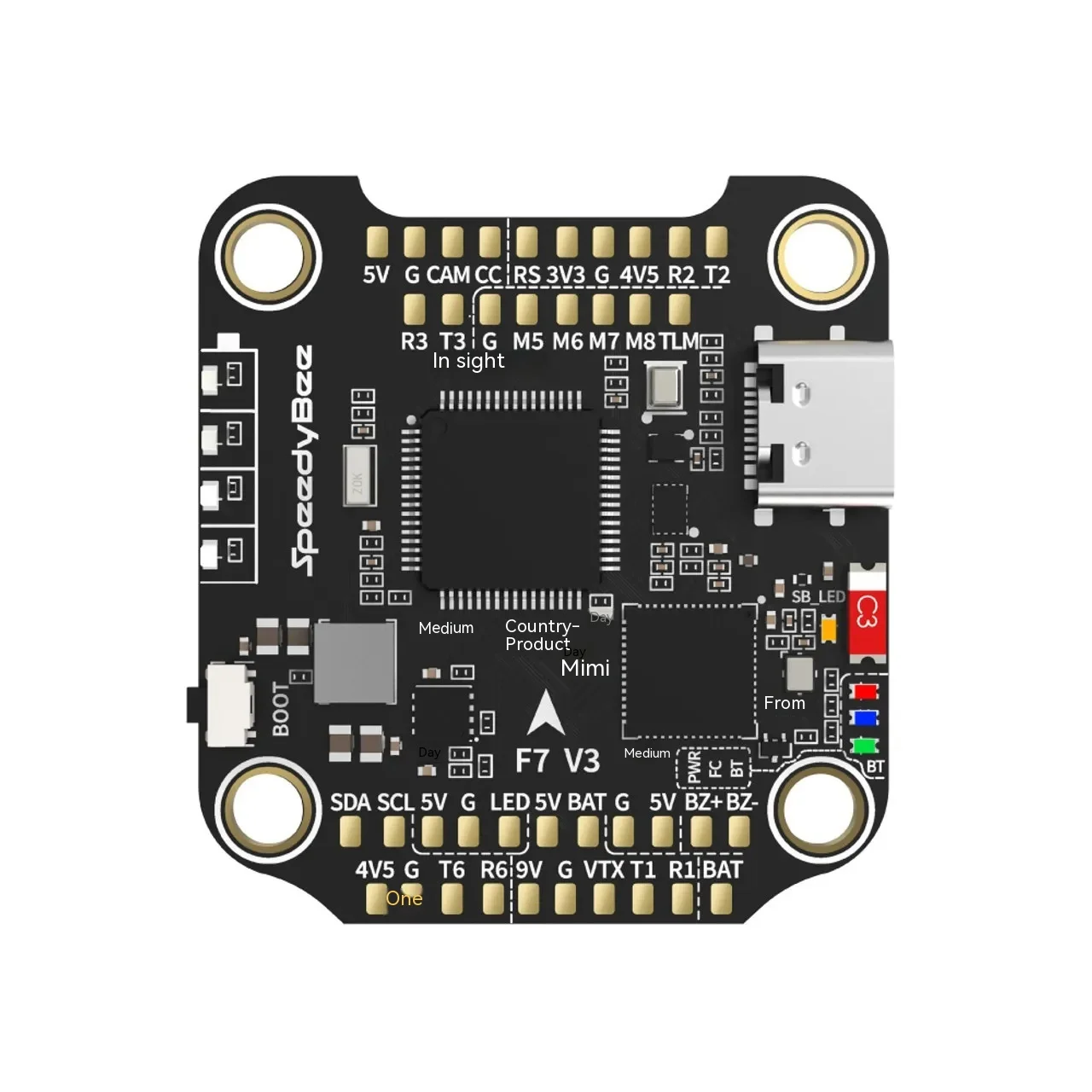 スピード-電気フライトコントロール,ダイレクト接続ソケット,dji o3 fpv,レーシングf4,50a,128k,f7 v3