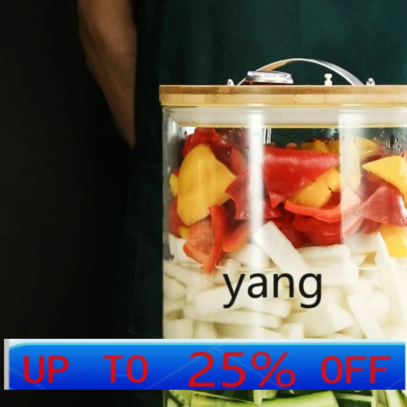 

LMM Pickles Earthen Jar Glass Thickening Pickles Pickled Household Advanced Sealed Pickles Glass Cylinder