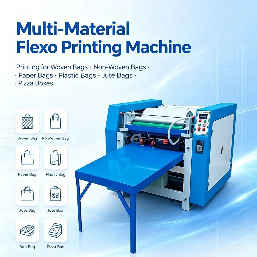 Flexographic printing equipment, paper bag plastic bag printing machine, burlap bag pizza box printing machinery