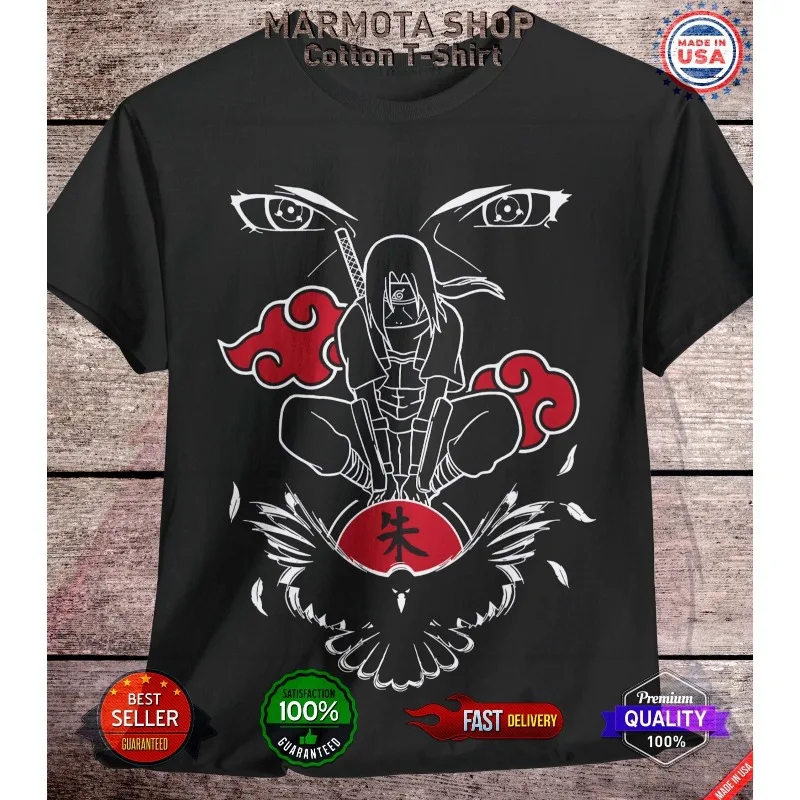 

Itachi Uchiha Shirt Naruto Shippuden Sasuke Anime Unisex Tee T-Shirt All Size Summer Men and Women High Quality Cotton Tshirt