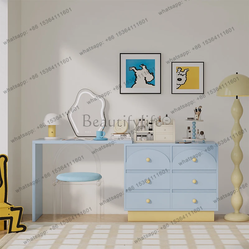 

vanity makeup desk Hairstyles Comfortable bedroom Dressing table with mirror room drawers modern nordic woman furniture home