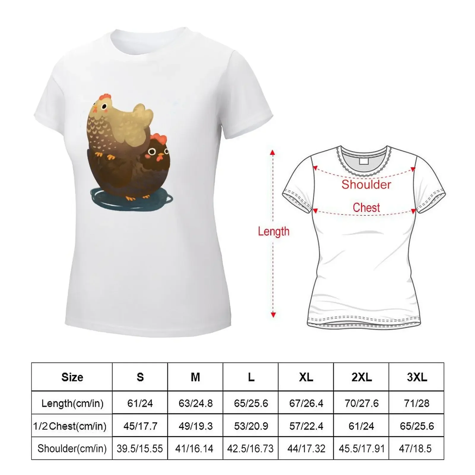 chubby chickens T-shirt aesthetic clothes oversized oversized workout shirts for Women