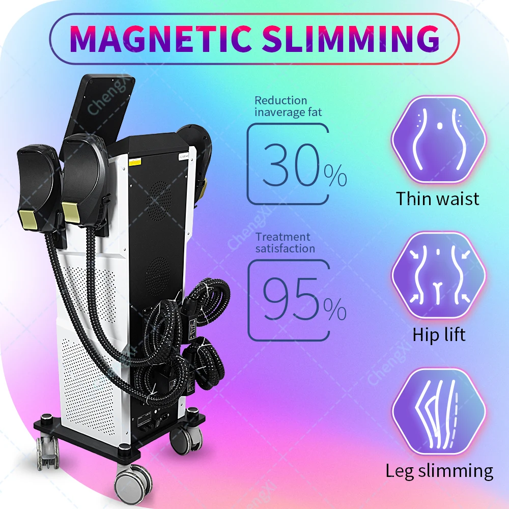 Floor Standing ems RF Machine With Foldable Touch Screen 2/4 Handles Body Firming Fat Burning Skin Tightening Equipment