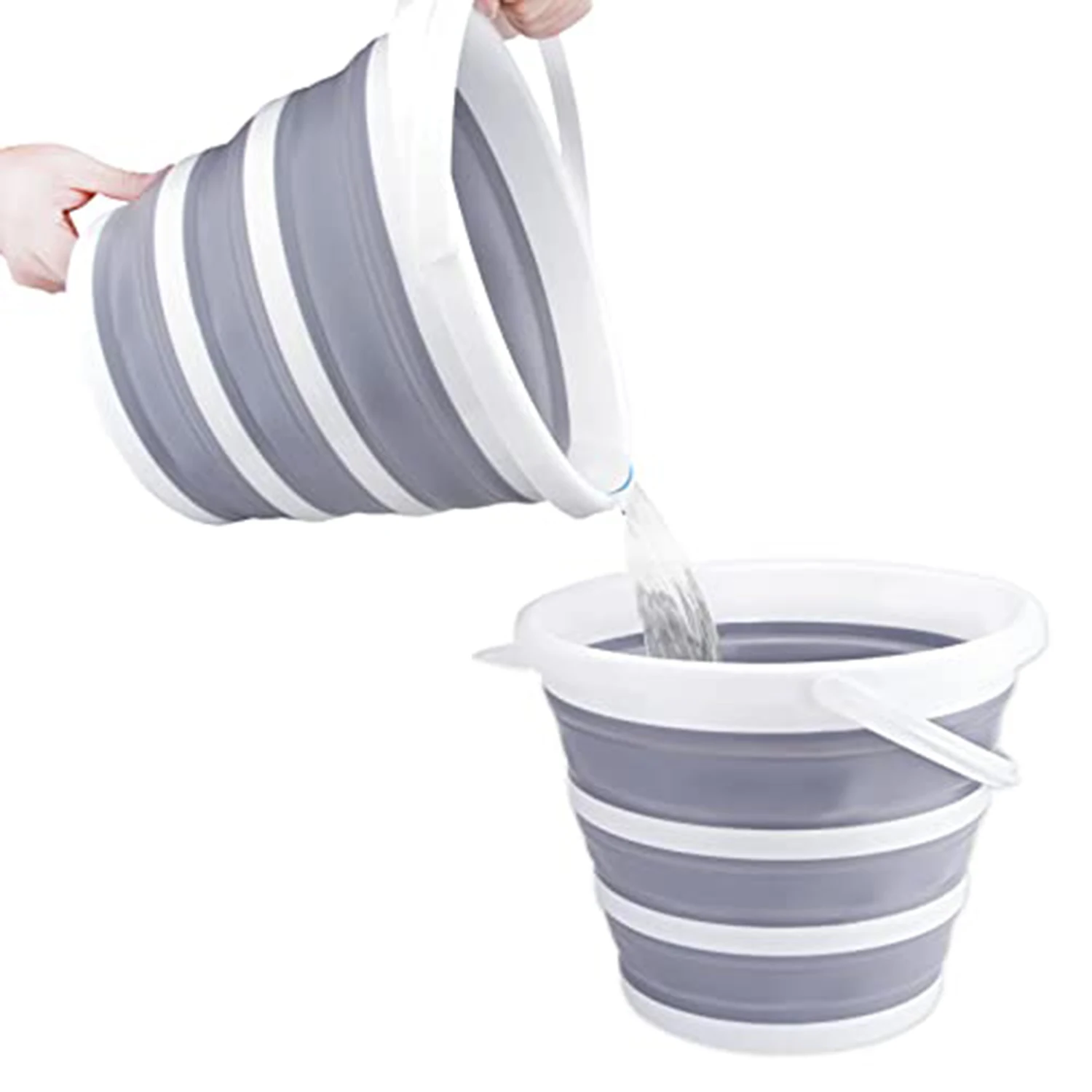 1 Pack Collapsible Buckets 10L 2.6 Gallon Cleaning Bucket Mop Bucket Folding Foldable Portable Small Plastic Water Supplies