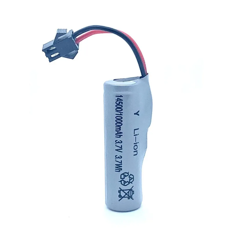 Replacement battery 3.7V 14500 18650 rechargeable lithium battery remote control car bubble machine excavator charger