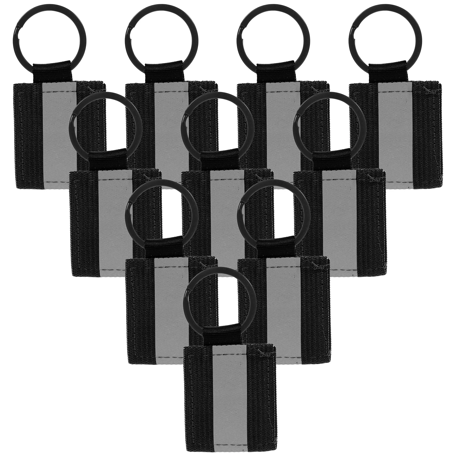 

10pcs Red Reflective Keychain Tags High Visibility Safety Pendants Backpack Accessories Night Sports Lightweight charms key