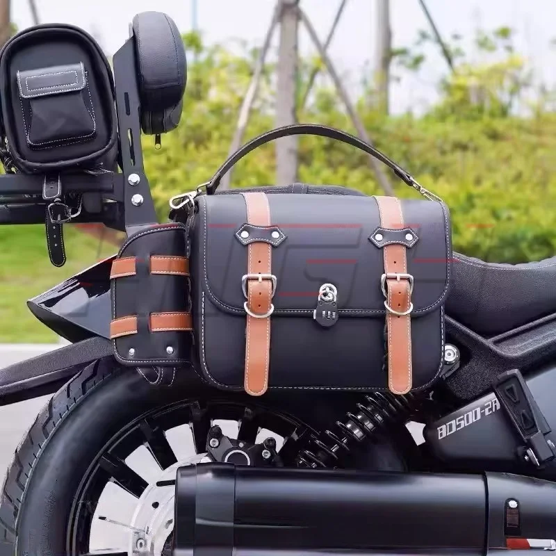 Side Bag & Mount Bracket Kit for QJMOTOR SRV600V Waterproof Pannier