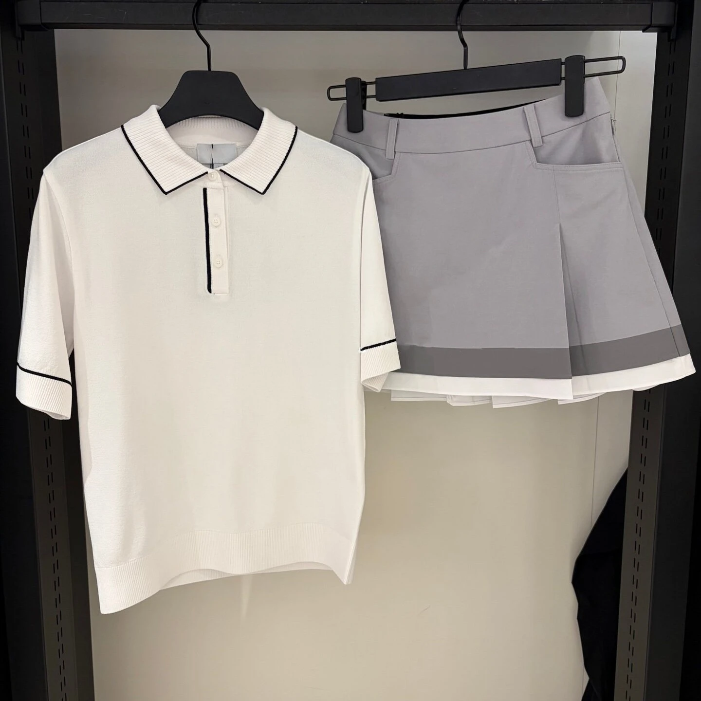 Korean Women's Golf Apparel Knitted Polo Shirt, 2026 Spring/summer Versatile Casual Sports Cool Short-sleeved T-shirt