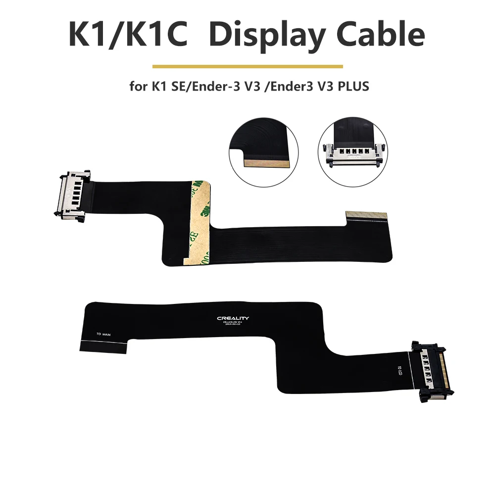 K1/K1C/Ender 3V3 Display Screen Connection Cable Black FPC Cable L162mm For K1C Ender 3V3 3D Printer