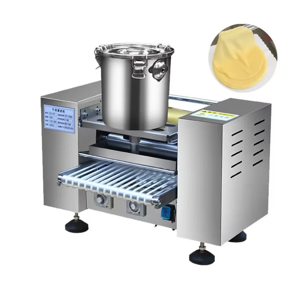 Stainless Steel Mini Mille Egg Crepe Cake Machine Electric Thousand Layer Making Machine Very Thin Pancake Crepe Making Maker